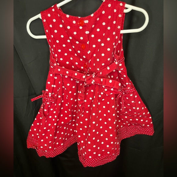 Red Polka Dot Daisy Dress Size 3T - Picture 5 of 8